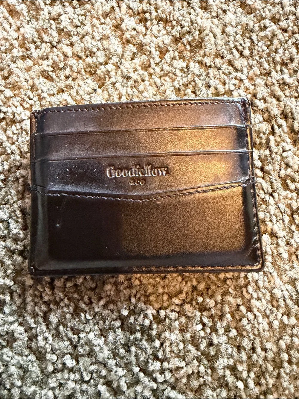 Goodfellow & Co Dark Brown Leather Card Sleeve